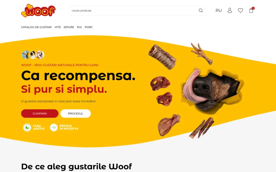 Pagina principală, în română